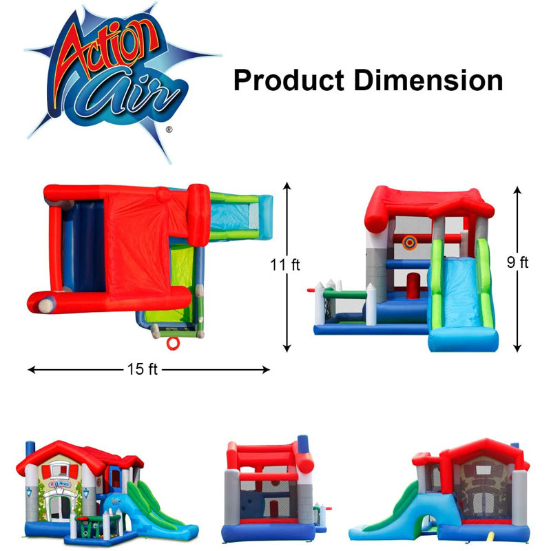 Action Air 9' x 11' Inflatable Bounce House & Reviews Wayfair